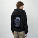 machinehead patch on male essential zip hoodie in after hours