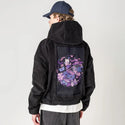 magespell patch on male retro cord hoodie in onyx