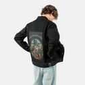 magicgarden patch on male og denim jacket in raven