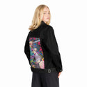 maharlika patch on female og denim jacket in raven