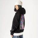 maharlika patch on female retro cord hoodie in onyx