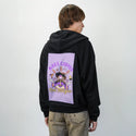 makecoffeenotmagic patch on male essential zip hoodie in after hours