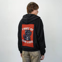 makemyownluck patch on male essential zip hoodie in after hours