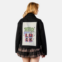 makeyourownluck patch on female atelier canvas jacket in nightfall