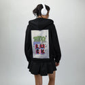 makeyourownluck patch on female essential zip hoodie in after hours