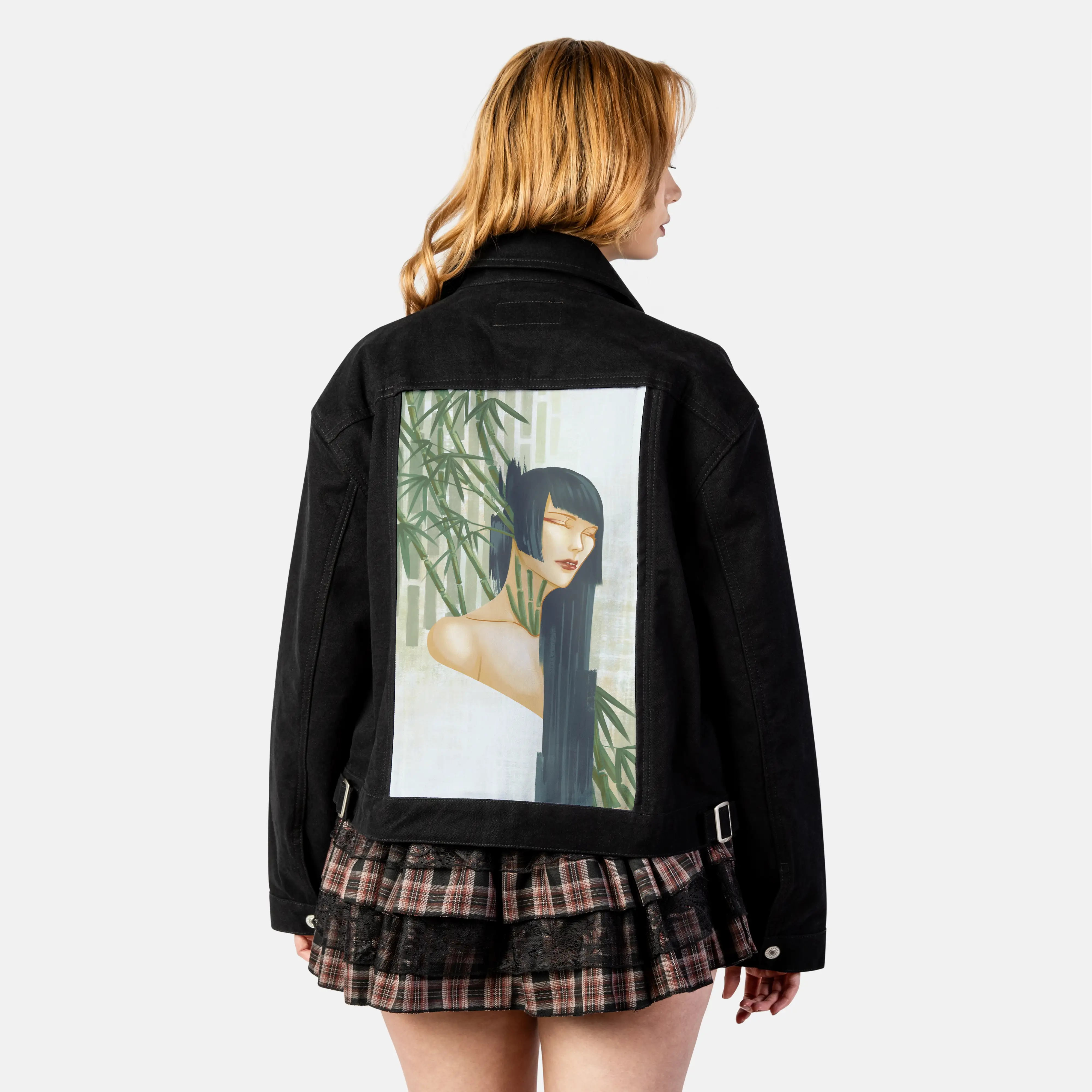 mambumuse patch on female atelier canvas jacket in nightfall