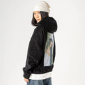 mambumuse patch on female retro cord hoodie in onyx