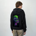 mandrillpunk patch on male essential zip hoodie in after hours