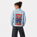 manwhosold patch on female og denim jacket in oceanside
