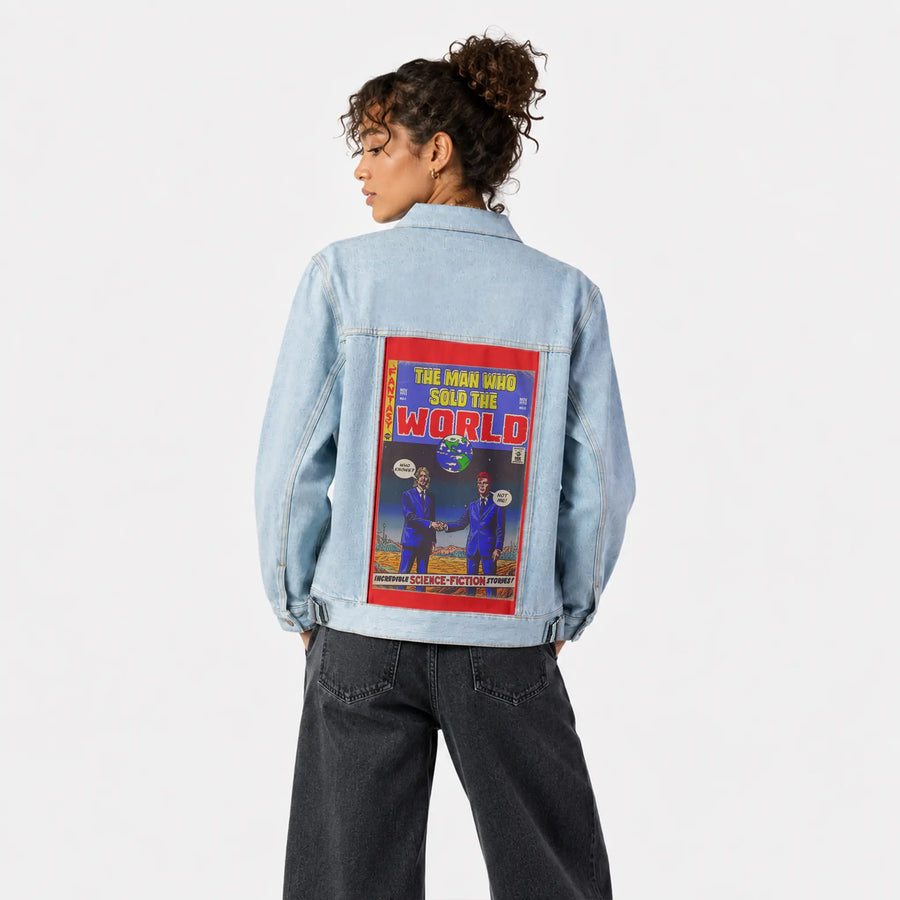 manwhosold patch on female og denim jacket in oceanside