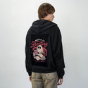masterofghosting patch on male essential zip hoodie in after hours