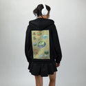 matcha patch on female essential zip hoodie in after hours