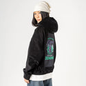 meandmydemons patch on female retro cord hoodie in onyx