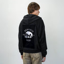 mementomori patch on male essential zip hoodie in after hours