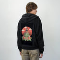 meowsterandcroaker patch on male essential zip hoodie in after hours