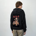 meowstercatanaonbulldog patch on male essential zip hoodie in after hours