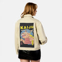 meowsterdestruction patch on female atelier canvas jacket in tan