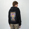 meowstersquadron patch on male essential zip hoodie in after hours