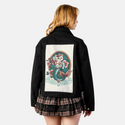 mercat patch on female atelier canvas jacket in nightfall