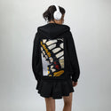 monarchfragment patch on female essential zip hoodie in after hours