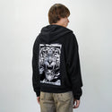 monochromebeast patch on male essential zip hoodie in after hours