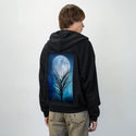 moonandtree patch on male essential zip hoodie in after hours