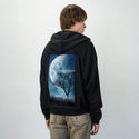 moonblues patch on male essential zip hoodie in after hours