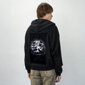 moonlightwolves patch on male essential zip hoodie in after hours