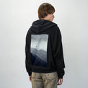 morningflight patch on male essential zip hoodie in after hours