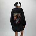 morningritual patch on female essential zip hoodie in after hours