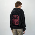 moth patch on male essential zip hoodie in after hours