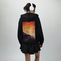 mountainsonmars patch on female essential zip hoodie in after hours