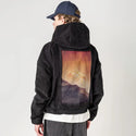 mountainsonmars patch on male retro cord hoodie in onyx