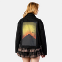 mountainsunset patch on female atelier canvas jacket in nightfall