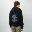 murgaii patch on male essential zip hoodie in after hours