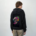 musicbeat patch on male essential zip hoodie in after hours