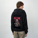 musickeepsmealive patch on male essential zip hoodie in after hours