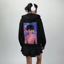 mydoodles patch on female essential zip hoodie in after hours