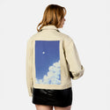 natsukumo patch on female atelier canvas jacket in tan