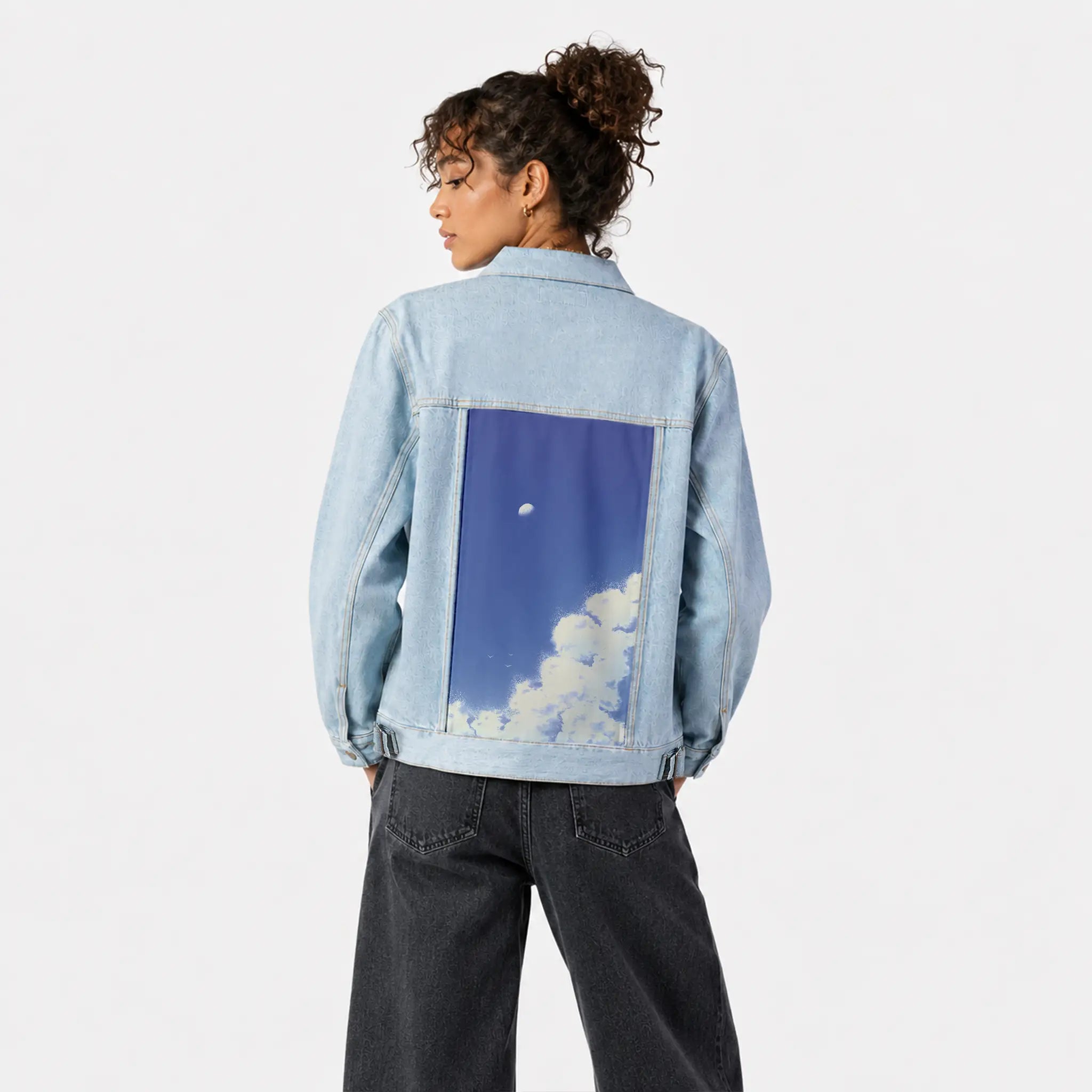 natsukumo patch on female og denim jacket in oceanside