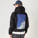 natsukumo patch on male retro cord hoodie in onyx
