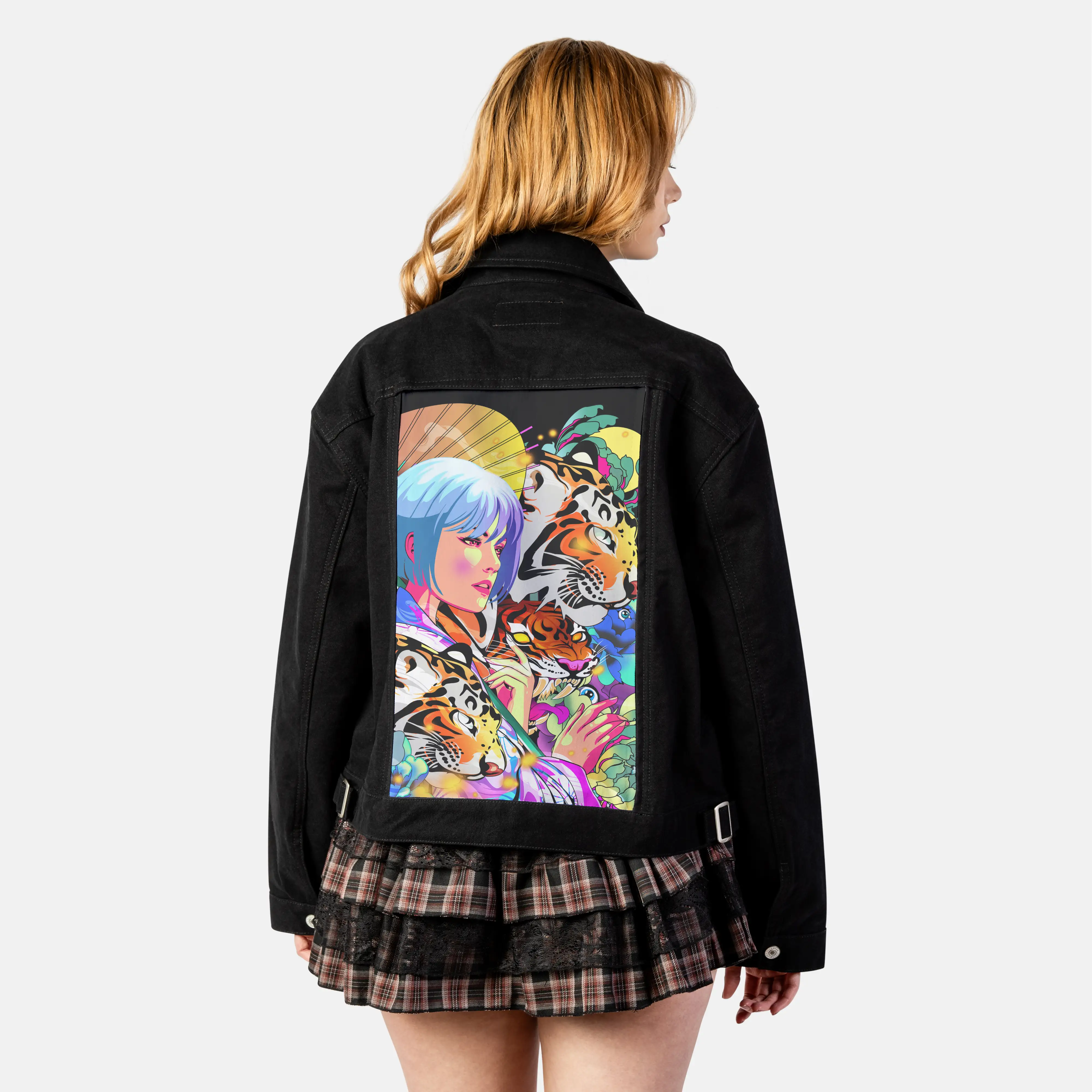 naturepop patch on female atelier canvas jacket in nightfall