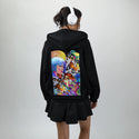 naturepop patch on female essential zip hoodie in after hours