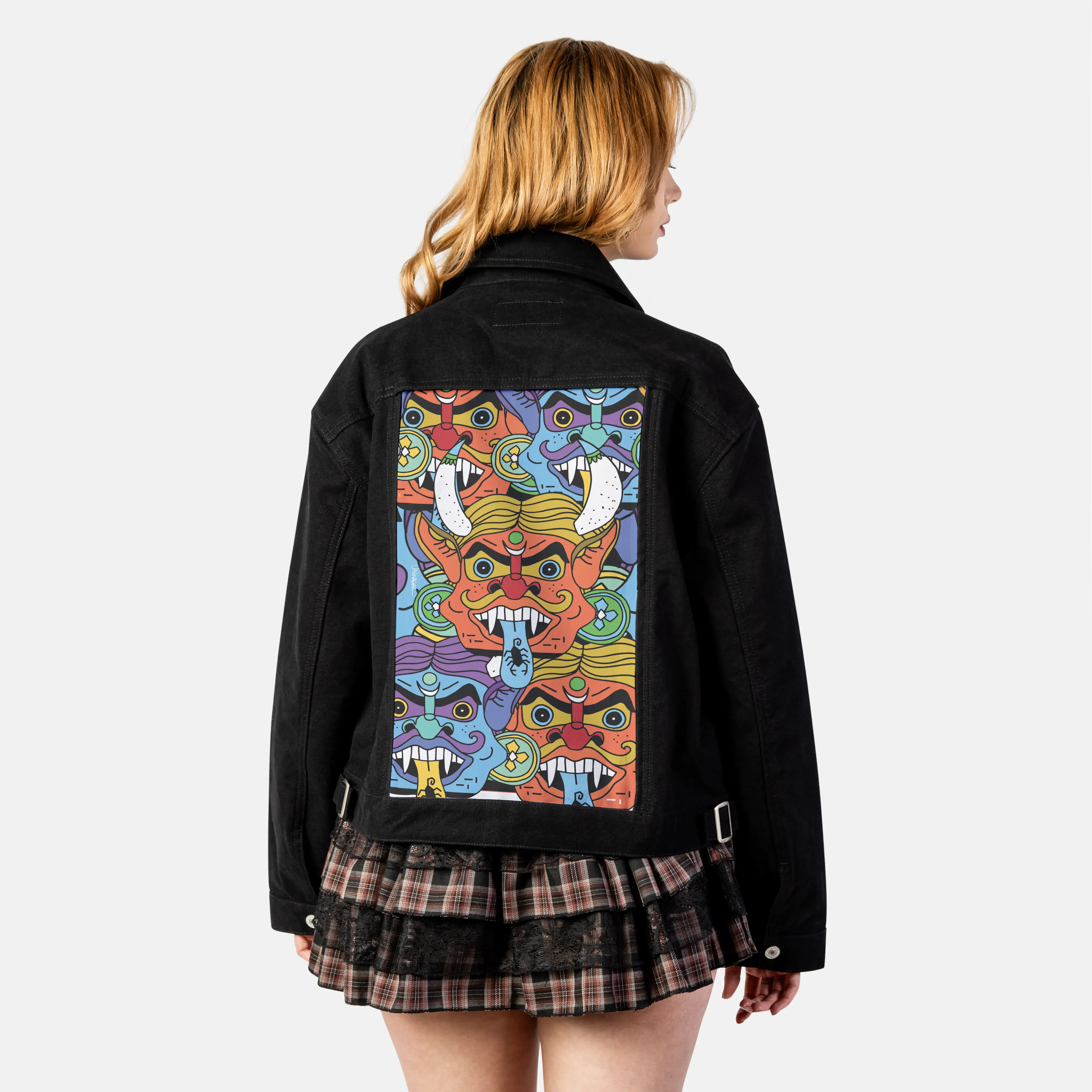 nazarbattu patch on female atelier canvas jacket in nightfall