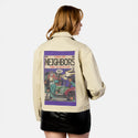 neighbors patch on female atelier canvas jacket in tan