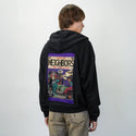 neighbors patch on male essential zip hoodie in after hours