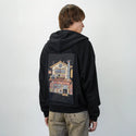 nekoramenhouse patch on male essential zip hoodie in after hours