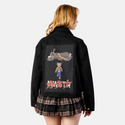neomeowstercatana patch on female atelier canvas jacket in nightfall