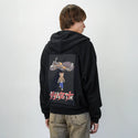 neomeowstercatana patch on male essential zip hoodie in after hours
