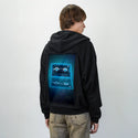 neoncassette patch on male essential zip hoodie in after hours